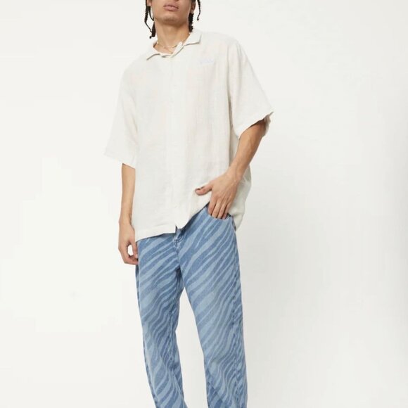 BNWT Afends - Stratosphere - Men's Organic Oversized Cuban Short Sleeve Shirt - Picture 4 of 5